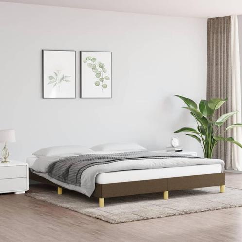 vidaXL Bedframe stof donkerbruin 180x200 cm, Maison & Meubles, Chambre à coucher | Lits, Envoi