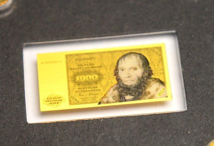 Duitsland. Medal Deutsche 100 & 1000 Mark Notes - .999 gold, Postzegels en Munten, Munten | Europa | Niet-Euromunten