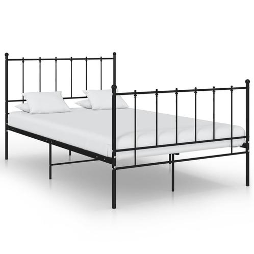 vidaXL Bedframe metaal zwart 120x200 cm, Maison & Meubles, Chambre à coucher | Lits, Envoi