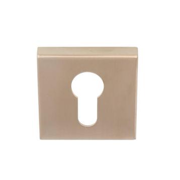 Cilinderplaatje BASICS BSQY53 PVD licht brons, Klink of Kruk
