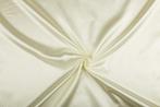 Glanzende stof gebroken wit - Polyester stof 15m op rol, Hobby en Vrije tijd, Stoffen en Lappen, Nieuw, Verzenden