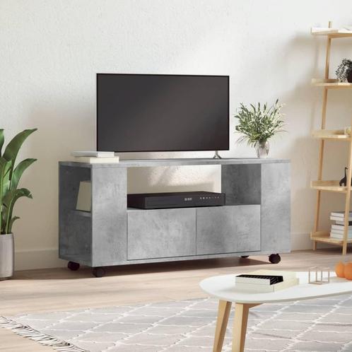 vidaXL Tv-meubel 102x34,5x43 cm bewerkt hout betongrijs, Huis en Inrichting, Kasten |Televisiemeubels, Nieuw, Verzenden