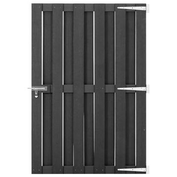 vidaXL Poort 100x150 cm HKC grijs, Verzenden