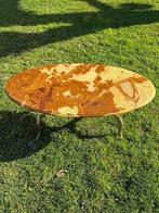 Table basse - Laiton, Onyx - Élégant vintage français