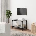 vidaXL Tv-meubel 60x33x41 cm bewerkt hout en staal grijs, Huis en Inrichting, Verzenden, Nieuw