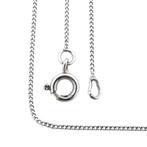 Witgouden dunne gourmet schakel ketting | 40 cm, Ophalen of Verzenden, Gebruikt, Overige kleuren, Goud