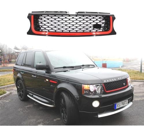 GRILLE RANGE ROVER SPORT 10-13 NOIR BRILLANT ROUGE LOOK AUTO, Auto-onderdelen, Carrosserie, Verzenden