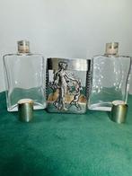 Parfumfles - Messing, Glas, Verzilverd - Duplo vreemds, Antiek en Kunst