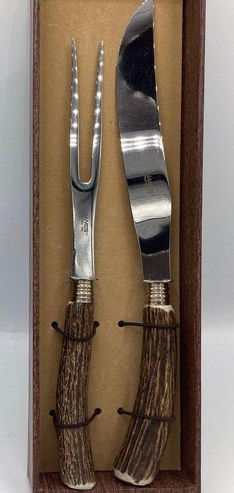 Solingen - Autentico corno di cervo con rifinitura in, Antiek en Kunst, Antiek | Keukengerei