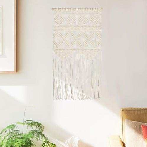 vidaXL Wandhanger macramé 40x80 cm katoen, Huis en Inrichting, Stoffering | Tapijten en Vloerkleden, Nieuw, Verzenden