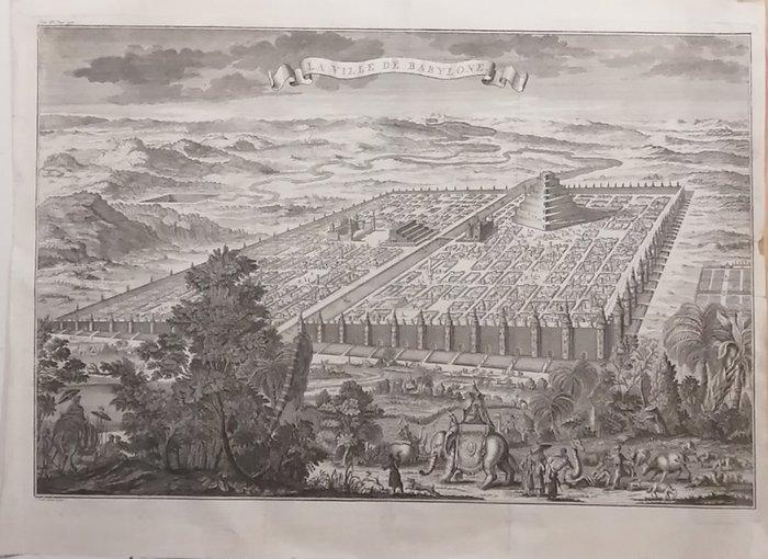 Jan Punt (1711–1779) - La ville de Babylone et la Tour de, Antiek en Kunst, Antiek | Overige Antiek