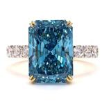 Zonder minimumprijs - Ring - 18 karaat Geel goud - 9.03ct., Nieuw