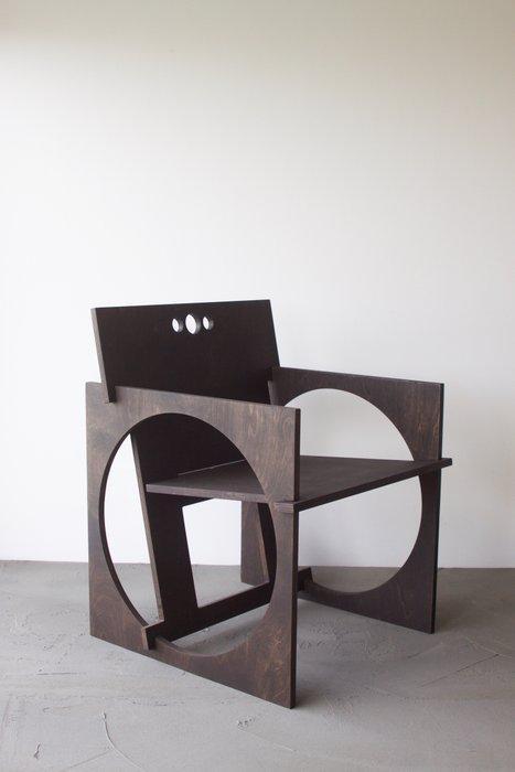 Edoardo Lietti Studio - Fauteuil - Sedia Tonda - Noir - Bois, Antiquités & Art, Art | Objets design