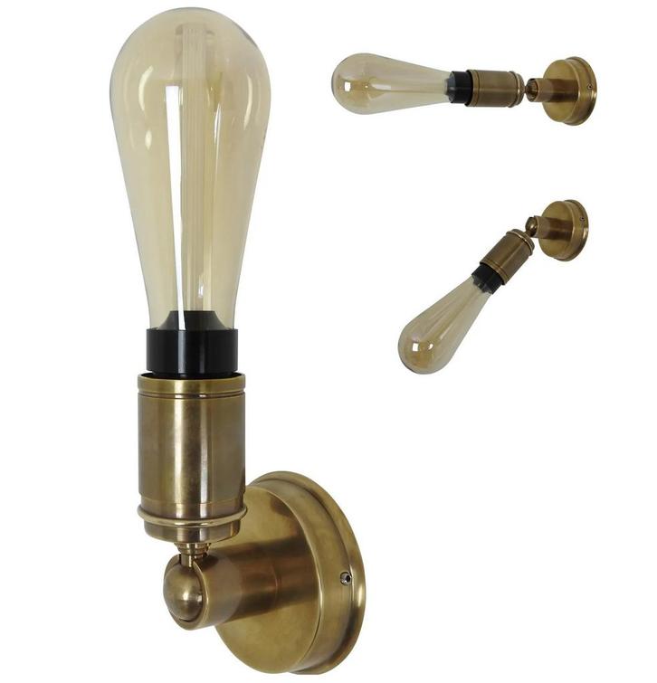 Wandlampen Spot Milton antiek Messing Binnenverlichting, Huis en Inrichting, Lampen | Wandlampen, Verzenden