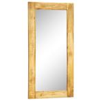 vidaXL Miroir mural en bois massif Rectangulaire 120 x, Huis en Inrichting, Woonaccessoires | Spiegels, Verzenden