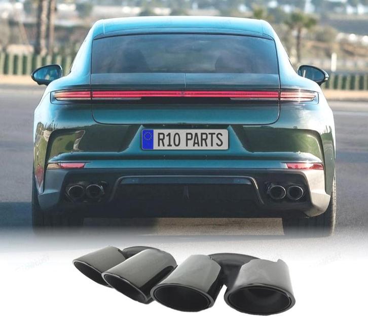 EMBOUT D´ÉCHAPPEMENT PORSCHE PANAMERA 24-25 NOIR BRILLANT, Autos : Pièces & Accessoires, Carrosserie & Tôlerie, Envoi