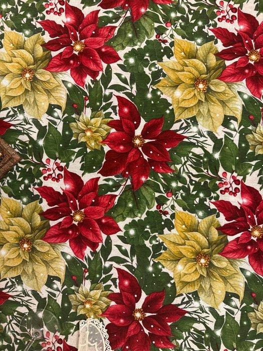 san Leucio - grote tafelkleed met kerststerren en, Diversen, Kerst