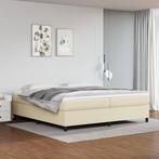 vidaXL Bedframe kunstleer crèmekleurig 200x200 cm, Huis en Inrichting, Slaapkamer | Bedden, Verzenden, Nieuw