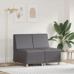 vidaXL Sofa Stoelen 2 pcs Grijs 55 x 74 x 82 cm Kunstleer, Huis en Inrichting, Verzenden, Nieuw