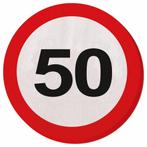 Servetten 50 Jaar Verkeersbord 33cm 20st, Hobby en Vrije tijd, Verzenden, Nieuw