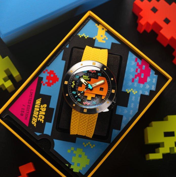 Nubeo - SPACE INVADERS - Limited Edition - Automatic -, Handtassen en Accessoires, Horloges | Heren