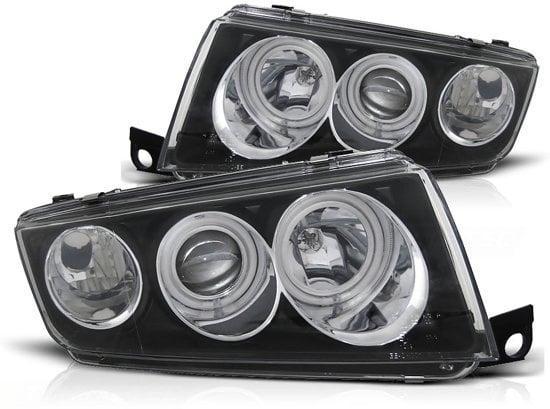 Koplampen dual halo rims SKODA FABIA I 12 99-08 ANGEL EYE..., Auto-onderdelen, Verlichting, Nieuw, Ophalen of Verzenden