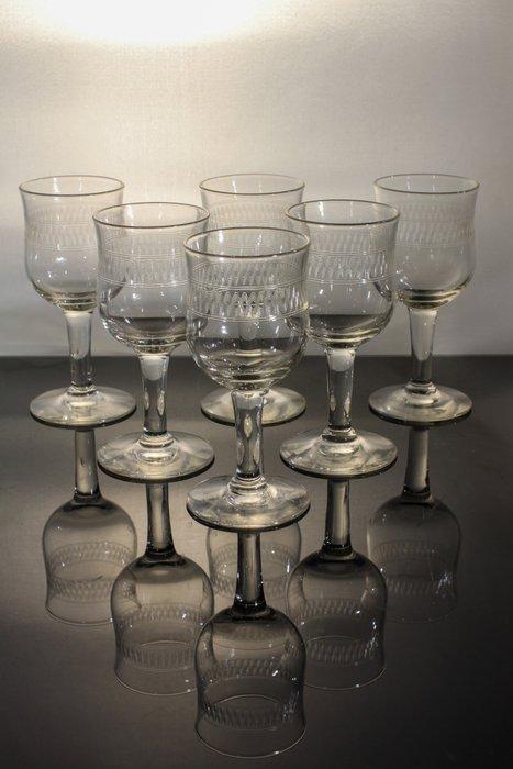 Baccarat - Wijnglas (6) - Glas, Antiek en Kunst, Antiek | Glaswerk en Kristal