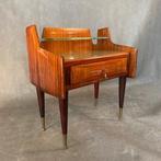 Table de chevet - Bois, Verre, Antiek en Kunst