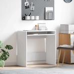 vidaXL Bureau met plank met opslag Wit 77,5 x 43 x 79 cm, Verzenden, Nieuw