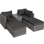 tectake Wicker loungeset San Domino met aluminium frame - li, Tuin en Terras, Verzenden, Nieuw
