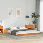 vidaXL Bedframe Wasbruin 160 x 220 cm Massief grenenhout, Huis en Inrichting, Verzenden, Nieuw