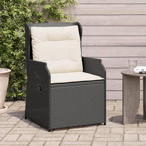 vidaXL Tuinstoelen 2 st verstelbaar met kussens poly rattan, Tuin en Terras, Tuinsets en Loungesets, Nieuw, Verzenden