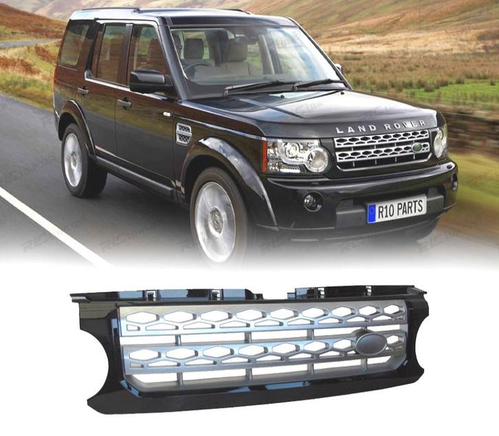 GRILLE POUR LAND ROVER DISCOVERY III 05-09 NOIR ARGENT, Auto-onderdelen, Carrosserie, Verzenden