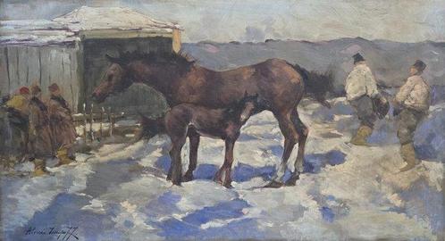 Alessio Issupoff (1889-1957) - Scena campestre, Antiek en Kunst, Kunst | Schilderijen | Klassiek