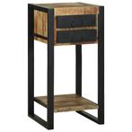 vidaXL Bijzettafel Bruin 40 x 40 x 80 cm Massief ruw, Huis en Inrichting, Tafels | Bijzettafels, Verzenden, Nieuw
