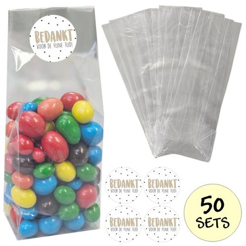 Fako Bijoux® - Uitdeelzakjes Met Sluitstickers - 50 Stickers, Diversen, Cadeauverpakkingen, Verzenden