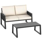 tectake Loungeset Captive in touwontwerp - Set 2 (1 x bank /, Tuin en Terras, Tuinsets en Loungesets, Verzenden, Nieuw