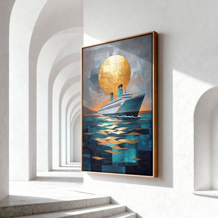 Iconica - Art Deco Ocean Liner - Unique 1/1 XXL (150x100 cm), Antiek en Kunst, Kunst | Designobjecten