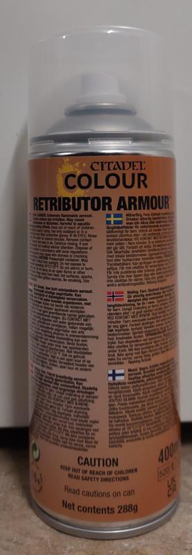 Retributor Armour Spray 400 ML (Warhammer Nieuw)  LET OP!, Hobby & Loisirs créatifs, Wargaming, Enlèvement ou Envoi