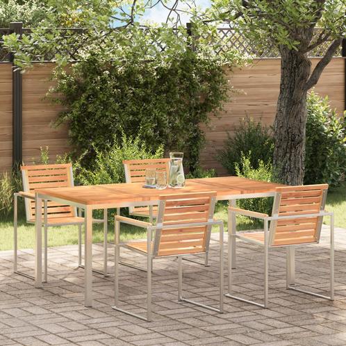 vidaXL Buitentafel 180x90x75 cm Massief Teakhout, Tuin en Terras, Tuintafels, Nieuw, Verzenden