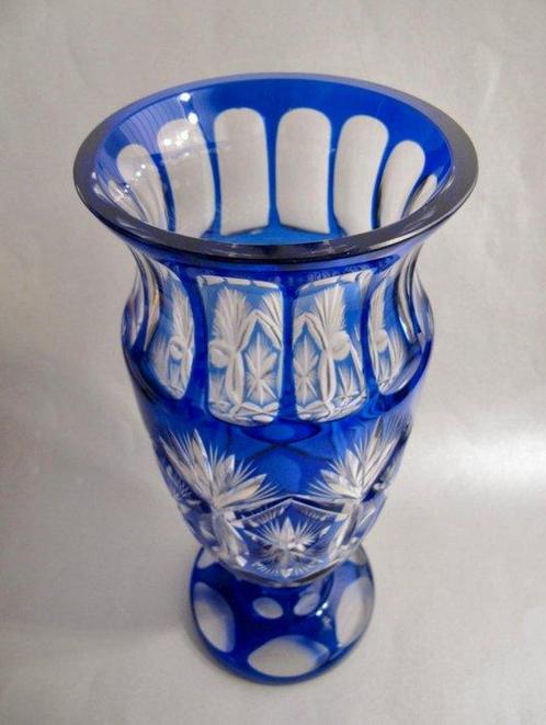 Hand-carved - Twelve Faceted Panels - Vase - Cristal -, Antiek en Kunst, Antiek | Glaswerk en Kristal