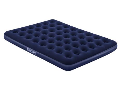 Luchtbed flocked queen 203x152x22 cm, Caravanes & Camping, Matelas pneumatiques, Envoi