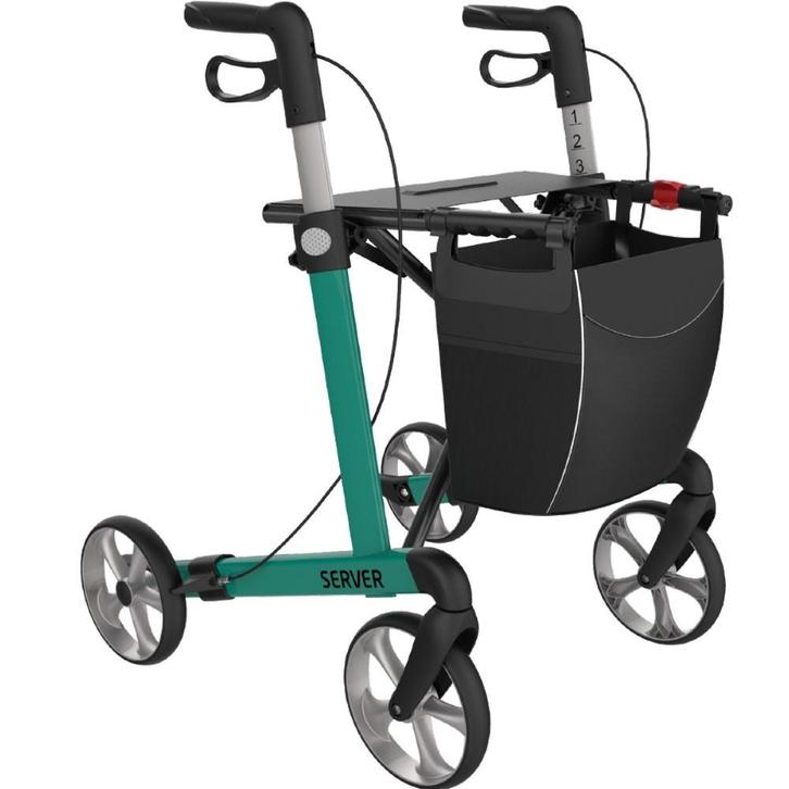Rehasense Server lichtgewicht rollator STANDARD - Turquoise, Diversen, Rollators, Ophalen of Verzenden