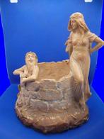 sculptuur, le faune et la déesse - 25 cm - Terracotta