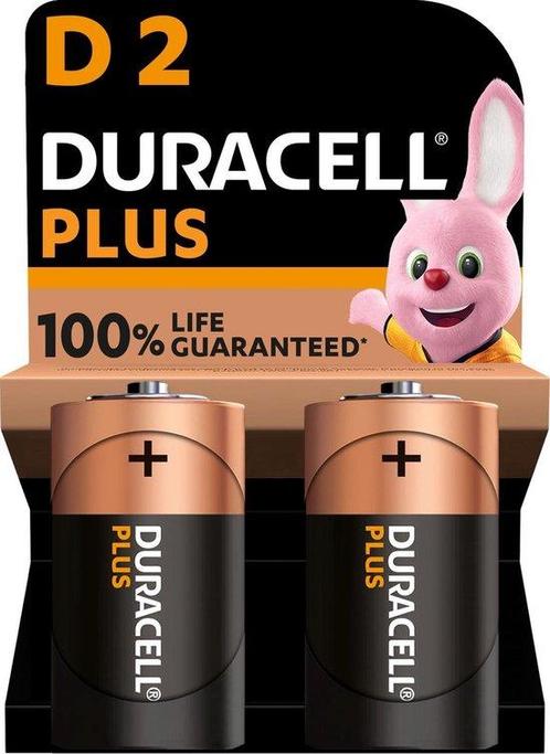 Duracell Plus Alkaline D batterijen - 2 stuks, Audio, Tv en Foto, Accu's en Batterijen, Nieuw, Verzenden