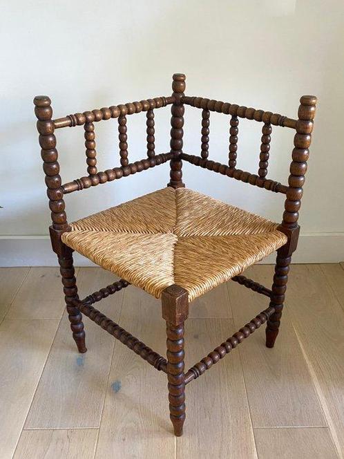 Bobbin turned hoekstoel - Chaise - Chêne, Antiek en Kunst, Curiosa en Brocante
