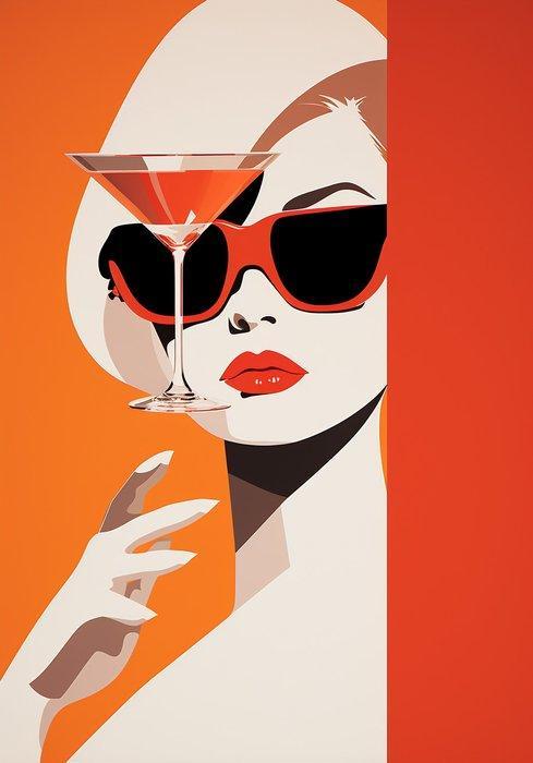 CREATIVE_HUB - Set of 8 Orange Aperol - Summer Spritz, Antiek en Kunst, Kunst | Tekeningen en Fotografie