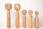 Figuur - Collection of Five Traditional Kokeshi Dolls (5) -