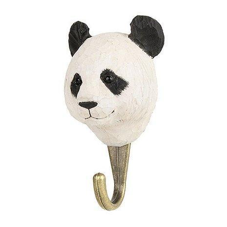 Kapstokhaak hout wandhaak kapstok Wildlife Garden PANDA, Maison & Meubles, Accessoires pour la Maison | Portemanteaux