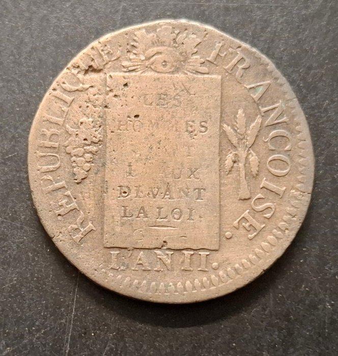 Frankrijk. Nationale Conventie (1792-1795). 1 Sol 1793-BB,, Postzegels en Munten, Munten | Europa | Euromunten
